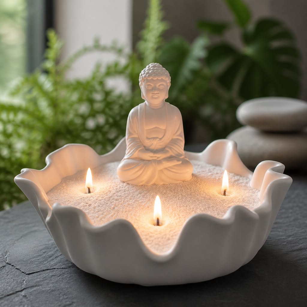 Buddha Sand Candle