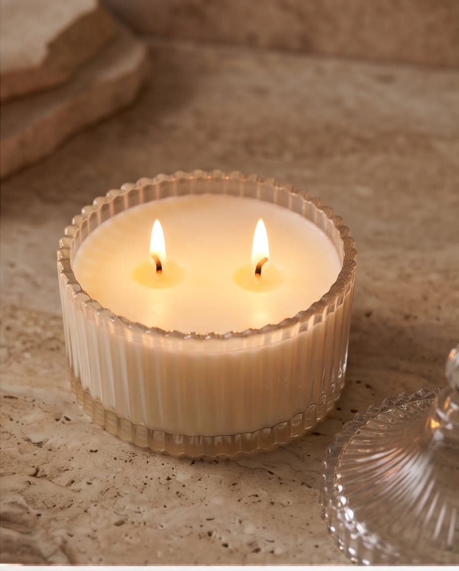 Vintage Crystal Carousel Candle