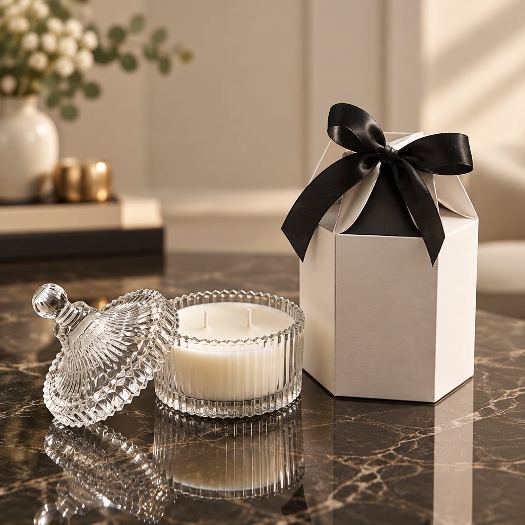 Vintage Crystal Carousel Candle