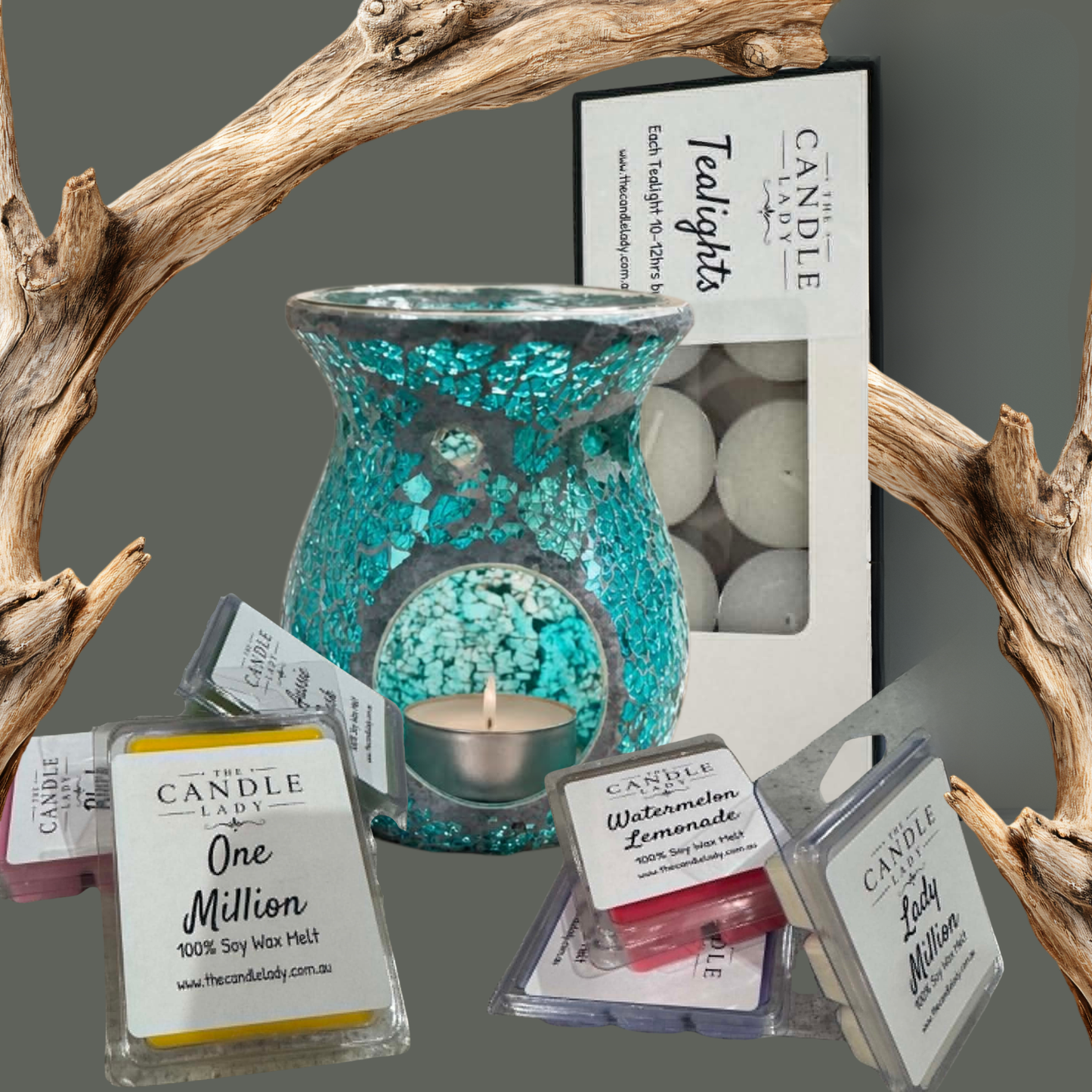 Mosaic Crackle Glass Melt Lovers Set