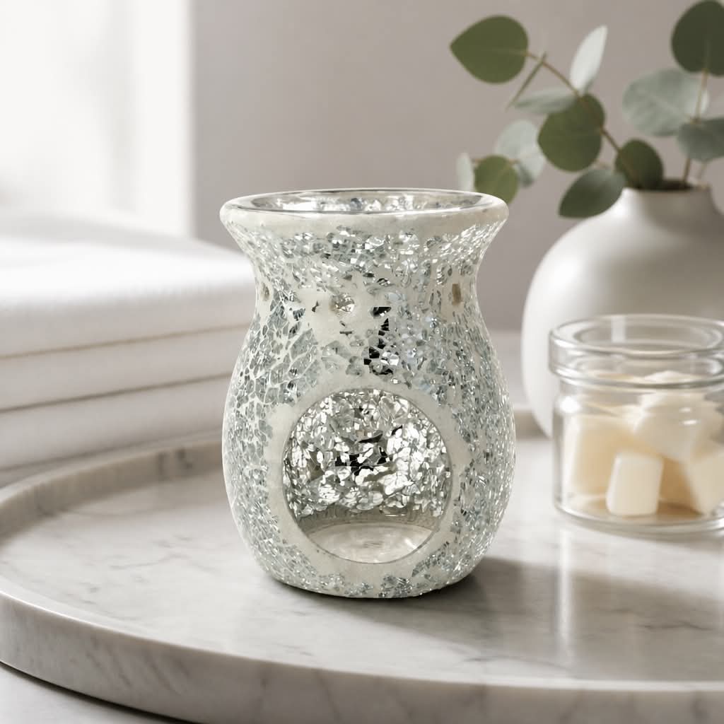 Mosaic Crackle Glass Tealight Burner